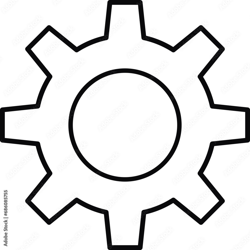 Setting gear cog icon vector symbol design illustration