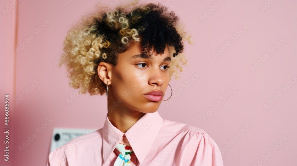 Elegant fashionista in a closeup with diverse hairstyles. Elegant fashionista in a closeup with diverse hairstyles.