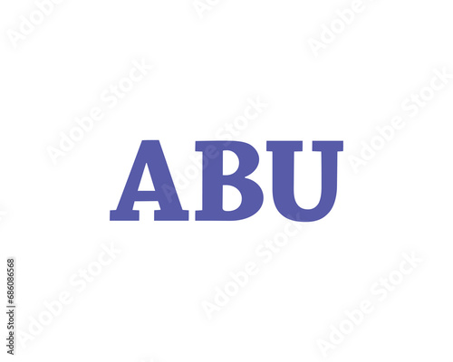 ABU logo design vector template