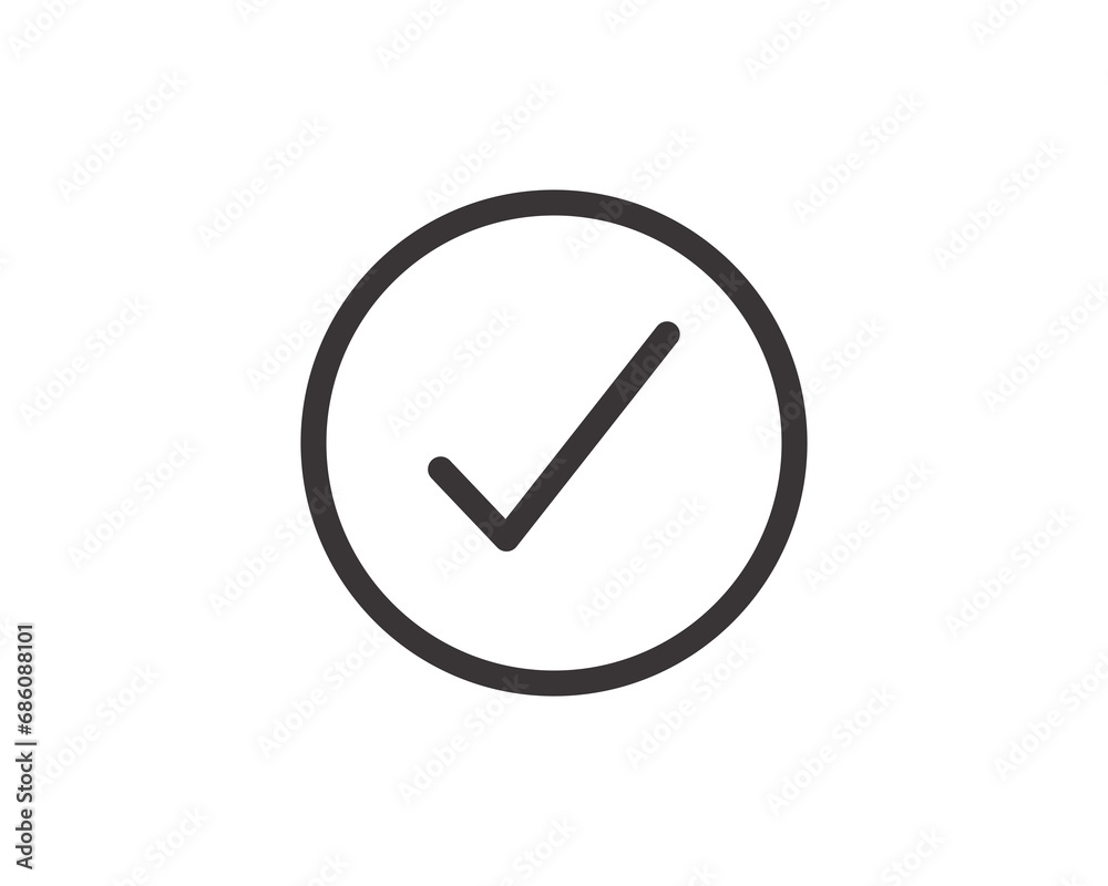 Tick mark checkbox icon vector symbol isolated illustration Tick mark checkbox icon vector symbol isolated illustration
