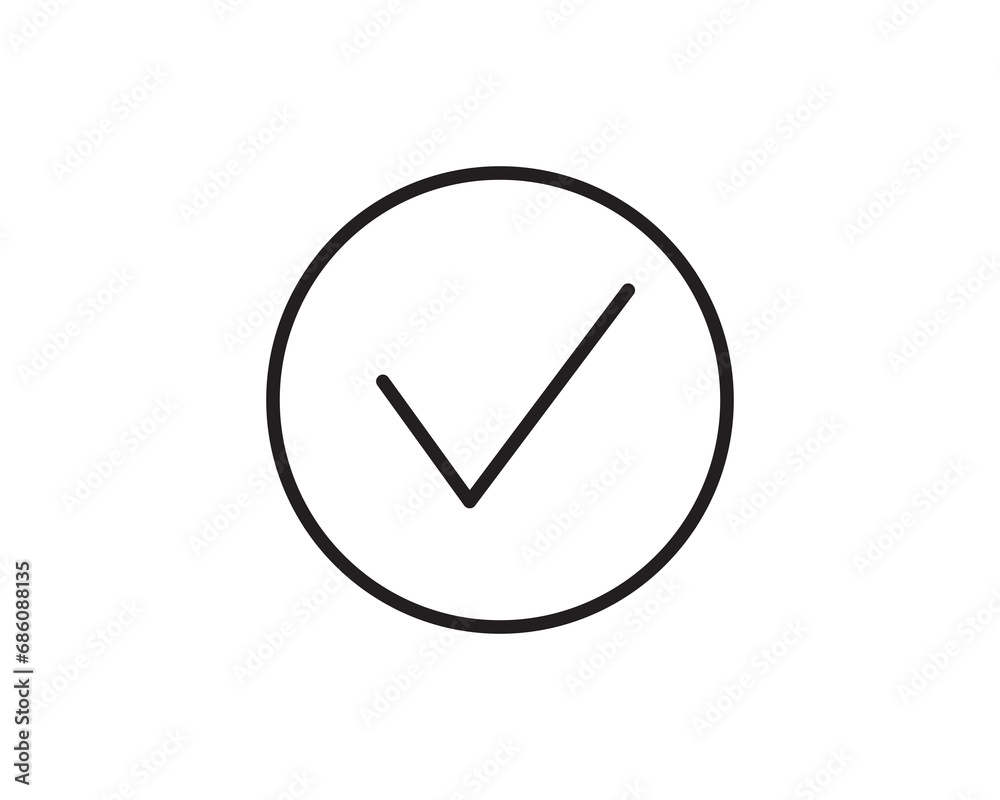 Tick mark checkbox icon vector symbol isolated illustration Tick mark checkbox icon vector symbol isolated illustration