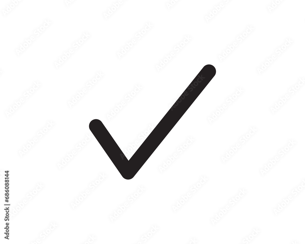 Tick mark checkbox icon vector symbol isolated illustration Tick mark checkbox icon vector symbol isolated illustration