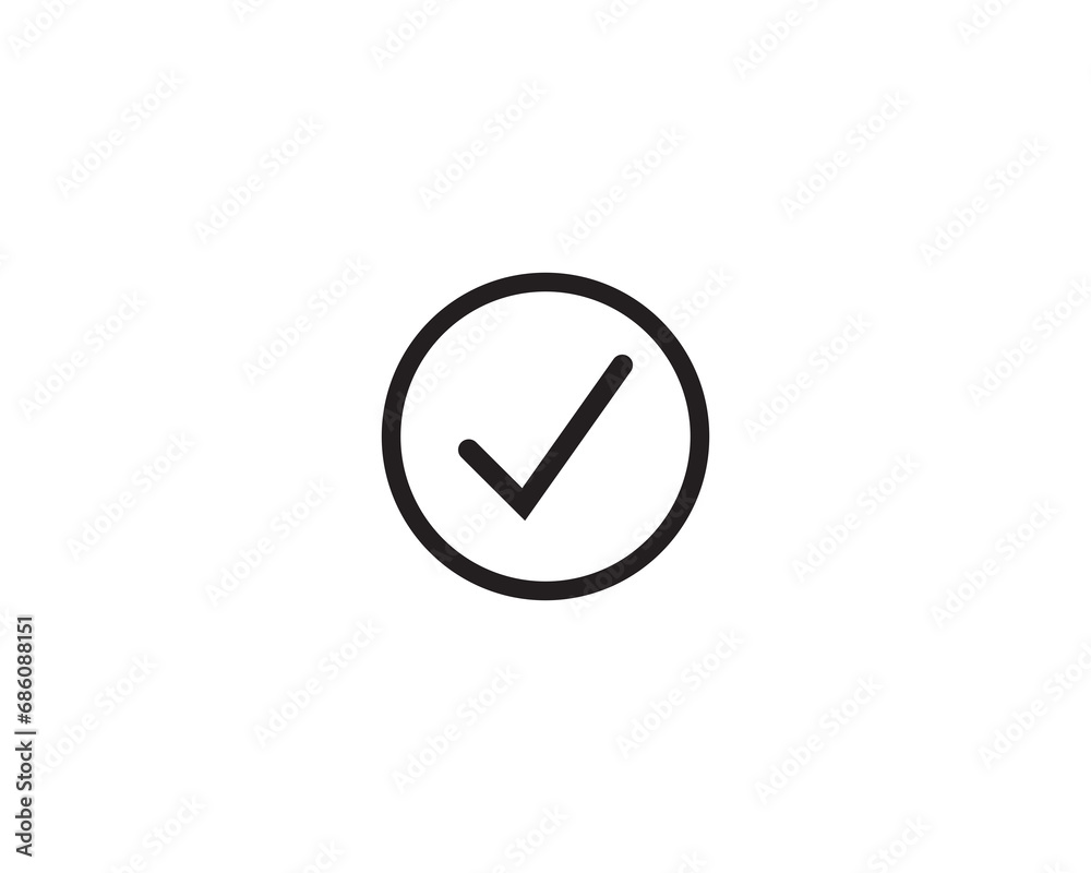 Tick mark checkbox icon vector symbol isolated illustration Tick mark checkbox icon vector symbol isolated illustration