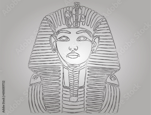 Bust of the Egyptian pharaoh Sphinx