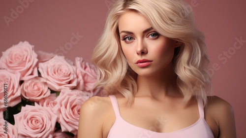 Beautiful Sensual Blonde Hispanic Woman Blooming, HD, Background Wallpaper, Desktop Wallpaper 