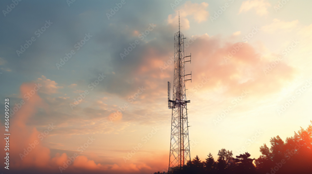 Telecommunication tower antenna