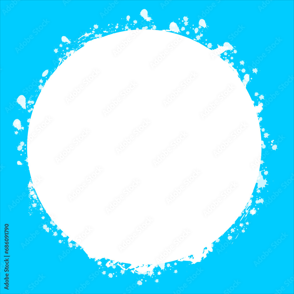 White banner with ink splashes White banner with ink splashes