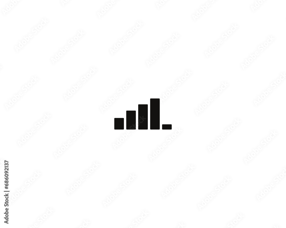 Volume bar music icon vector symbol design illustration Volume bar music icon vector symbol design illustration