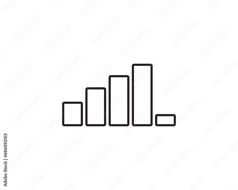 Volume bar music icon vector symbol design illustration Volume bar music icon vector symbol design illustration