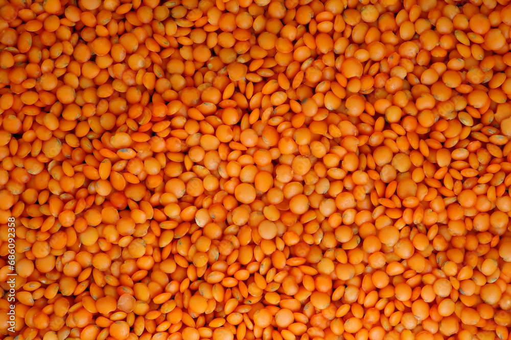 Red lentils as Background or Texture for Design Red lentils as Background or Texture for Design