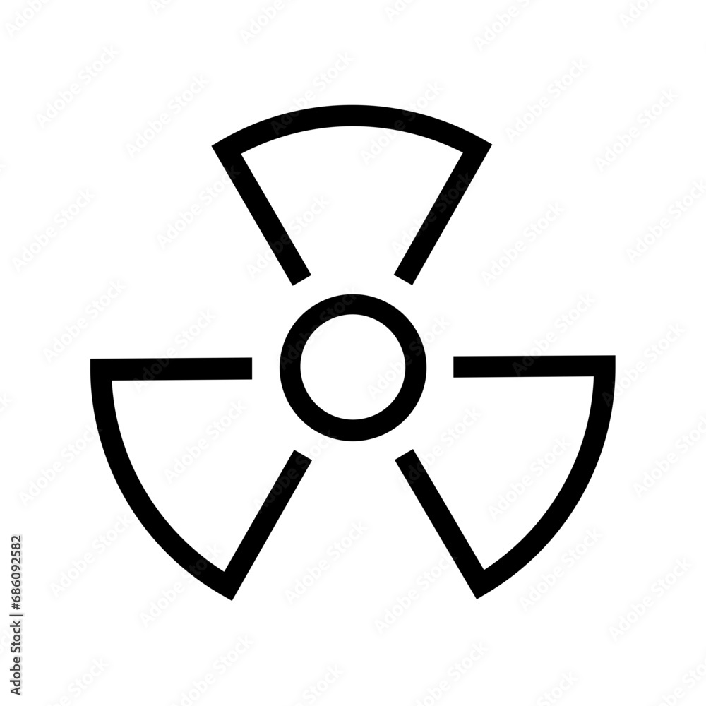 Fototapeta premium radiation warning sign