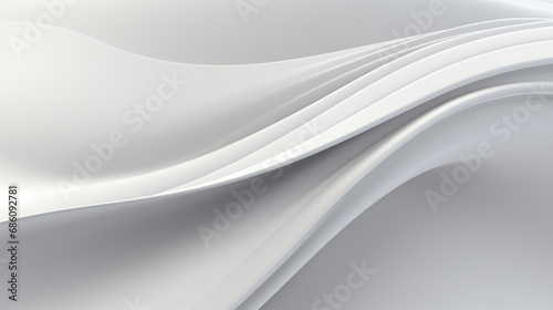 3D white gray abstract wave