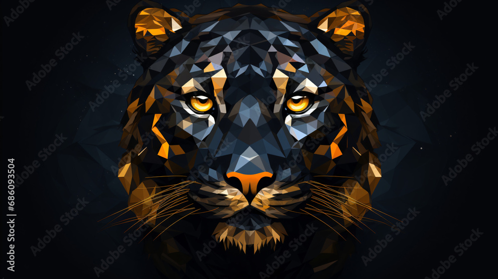 A tiger head or black panther