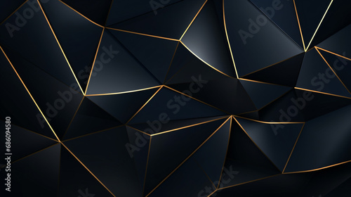 Abstract 3d polygonal pattern luxury lines photo