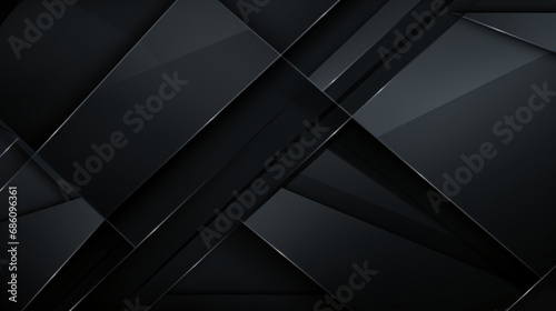 Abstract black curved geometric shape background © RedFish