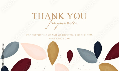 thank you card, elegant card template, good for your small project