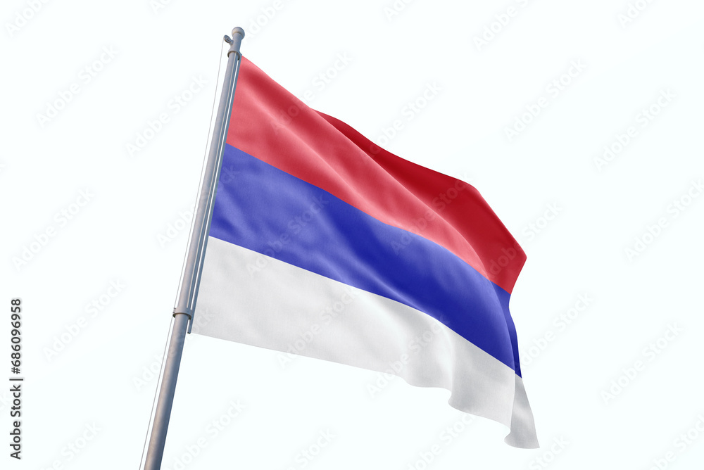 Srpska flag waving isolated on white background Srpska flag waving isolated on white background