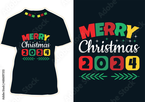 Merry Christmas 2024 T-shirt Design