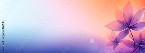Horizontal abstract purple and pink flowers background. Spring banner for 8 march woman´s day and mother's day, large copy space for text. wallpaper and banner