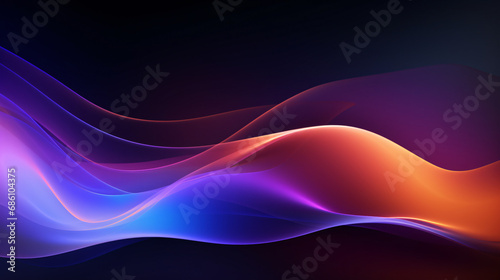 Abstract colorful lines lighting wavy shape background