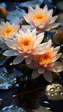 Beauty lotus flower watery lily for relaxation