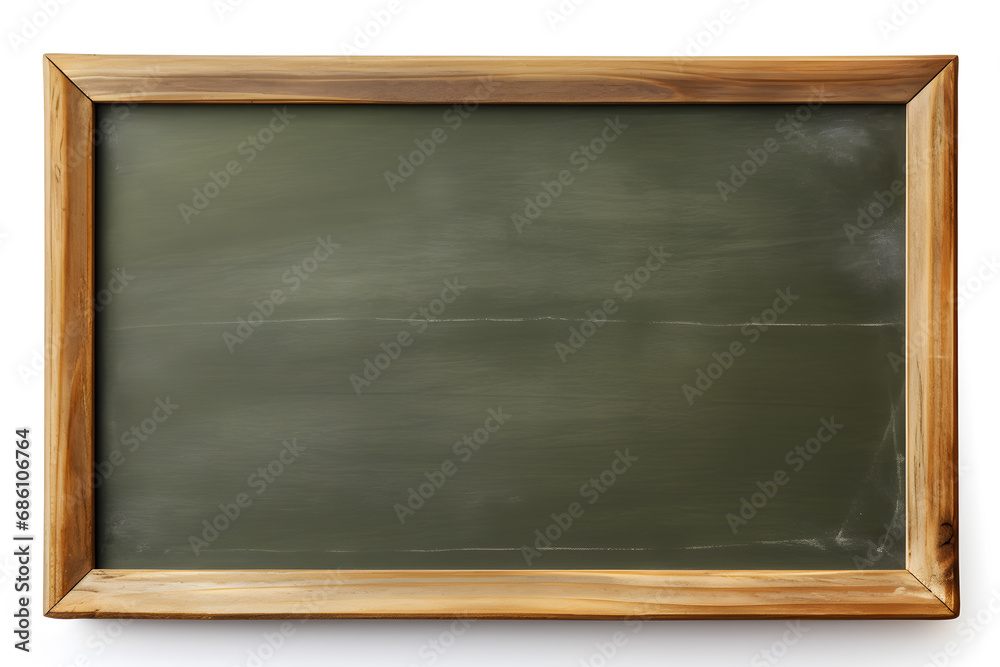 blank green chalkboard on a white background, education and commercial concept, text space. blank green chalkboard on a white background, education and commercial concept, text space.