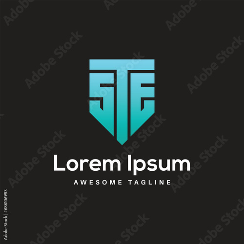 Obraz na plátně STE Letter Logo Design Free Icon