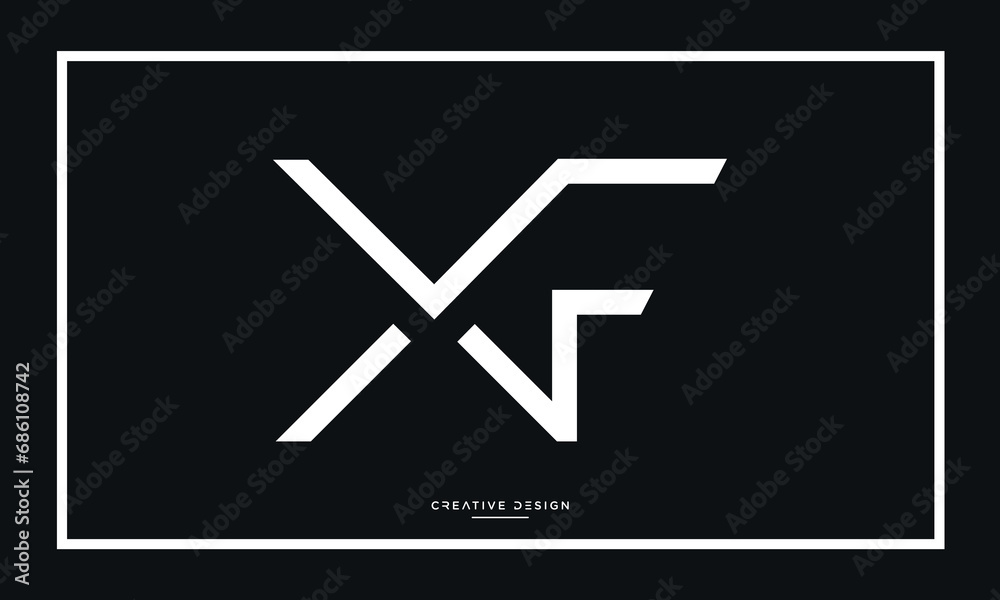 Alphabet letters XF or FX Logo monogram