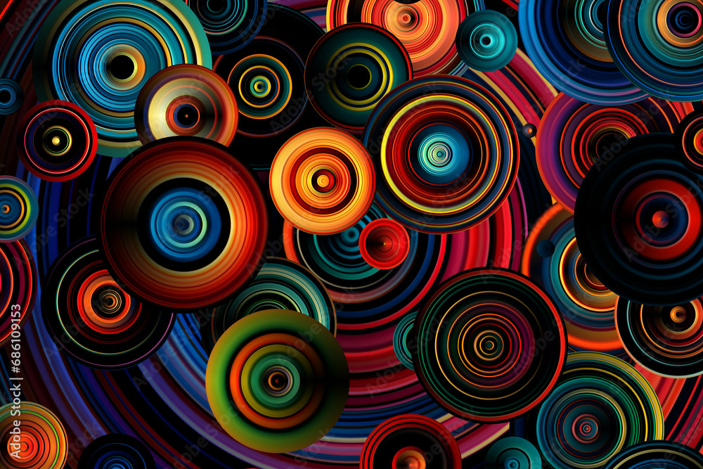abstract pattern of colorful circles