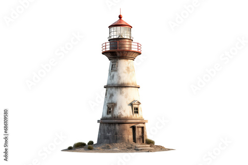 Subtle Glow low Intensity Lighthouse on a transparent background