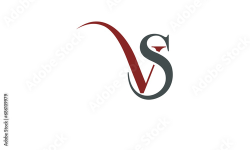VS, SV , S ,V, Abstract Letters Logo Monogram	