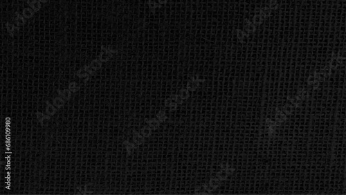 Texture of burlap, canvas. Vector background, shades of black. Top view, copy space