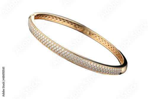 Chic Elegance: The Epitome of Sophistication in Bangle Design Isolated on a Transparent Background