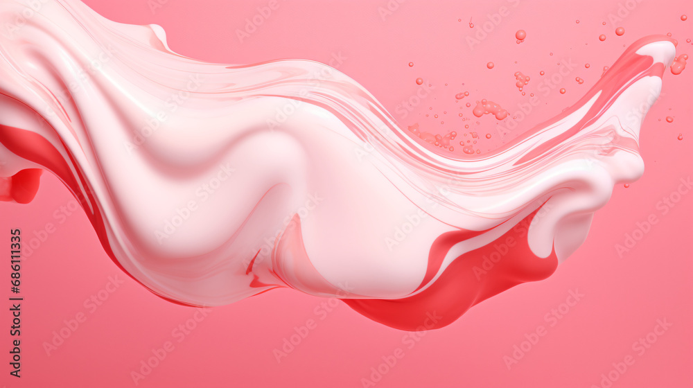 Abstract pink milk splash