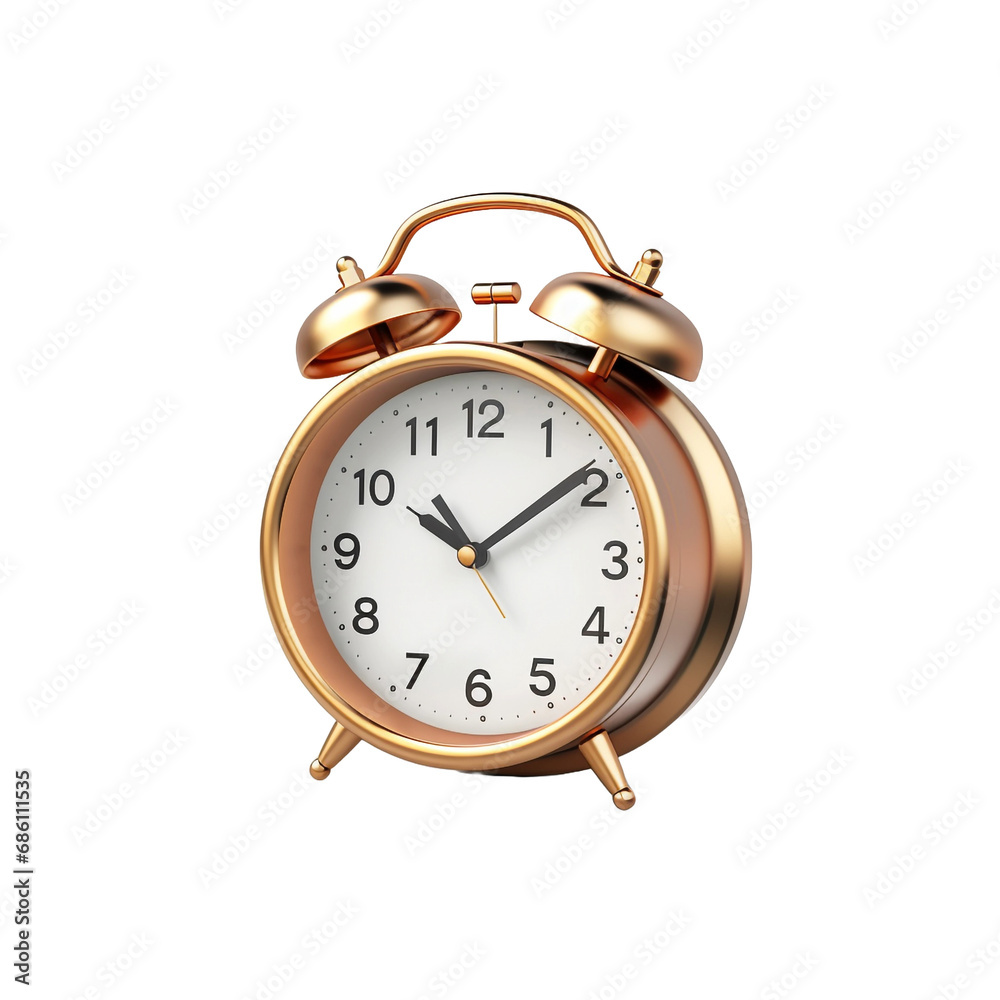 3d Alarm Clock isolated on transparent background 3d Alarm Clock isolated on transparent background