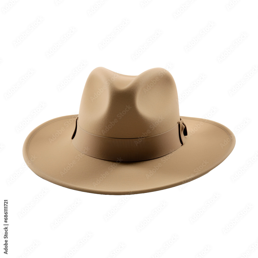 3d Beige Hat isolated on transparent background 3d Beige Hat isolated on transparent background