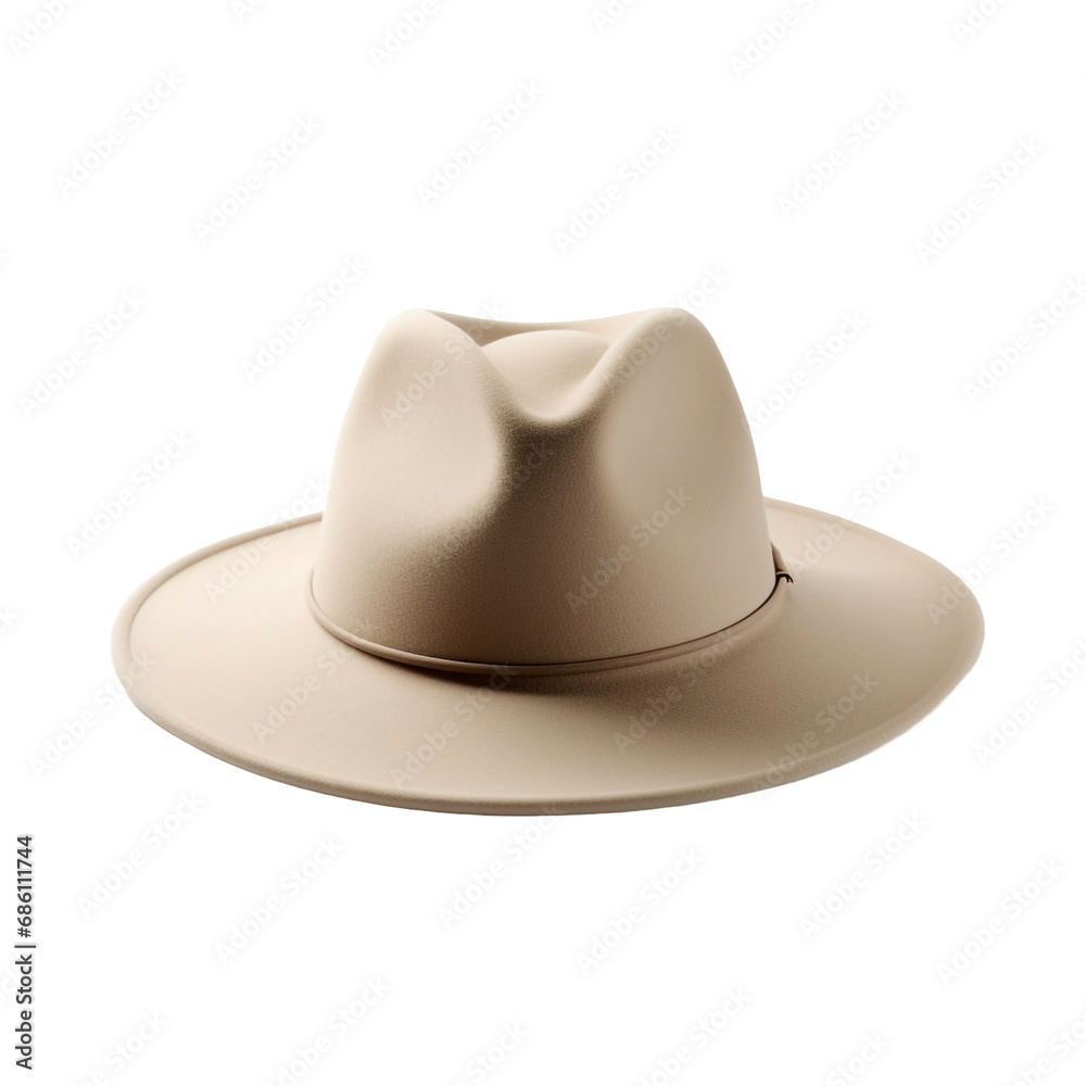 3d Beige Hat isolated on transparent background 3d Beige Hat isolated on transparent background