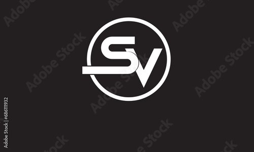 VS, SV , S ,V, Abstract Letters Logo Monogram 