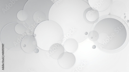 Abstract white and grey circle background