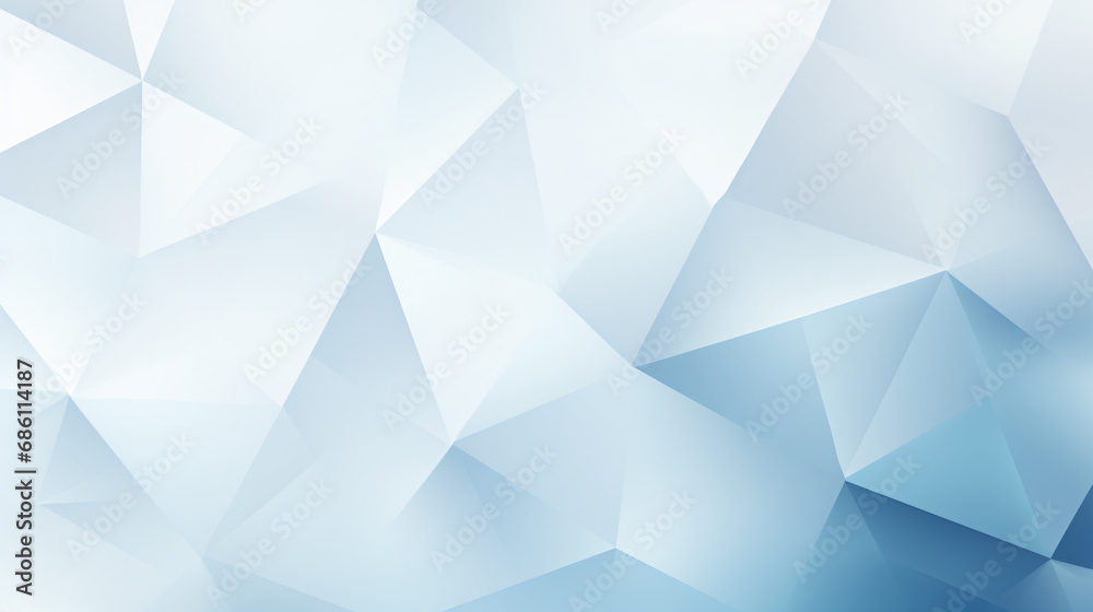 Abstract white and soft blue triangles