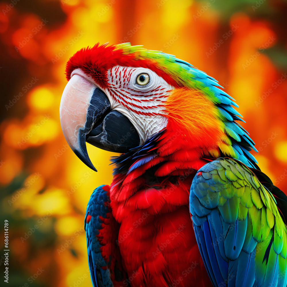 Fototapeta premium portrait of a macaw