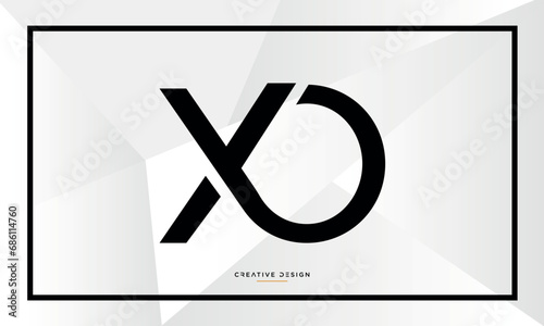 Alphabet letters icon logo XO or OX