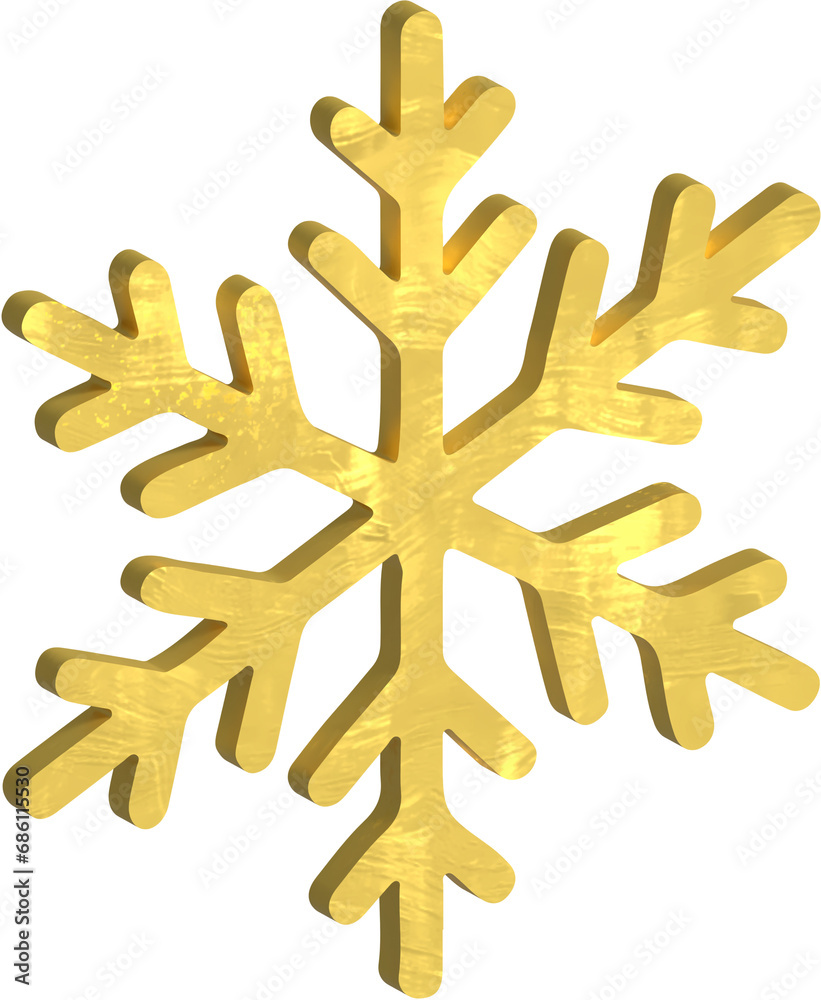Golden snowflake illustration Golden snowflake illustration