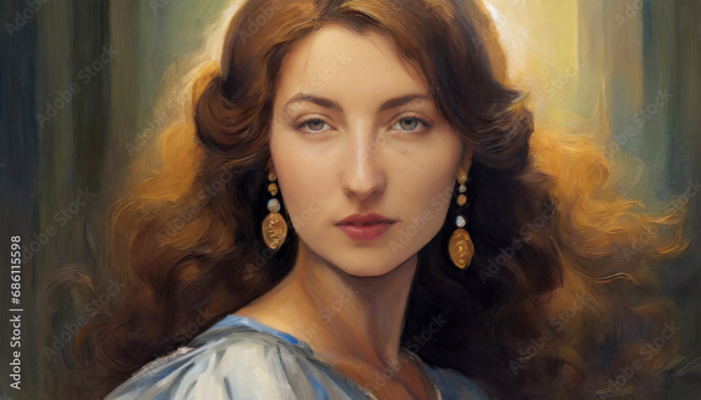 oil painting portrait of woman oil painting portrait of woman