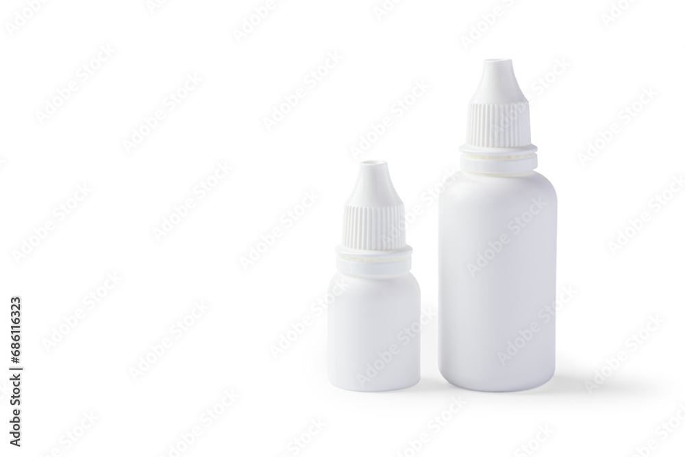 Eye, ear or nose drops bottle isolated on white background Eye, ear or nose drops bottle isolated on white background