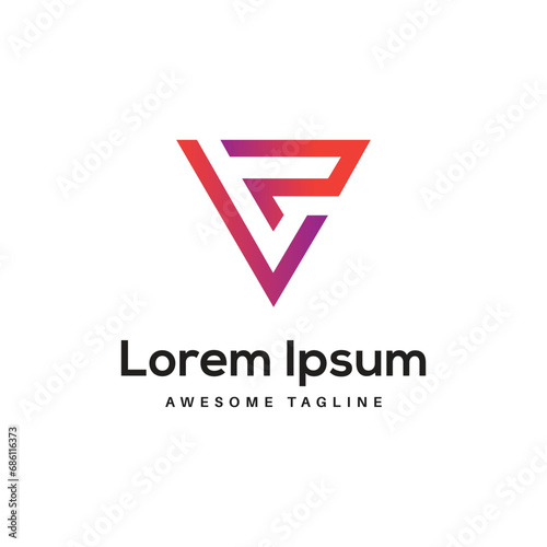 Free Download VR  Letter Logo Design Free Icon - GFXLoad