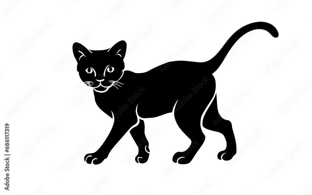 Cat black and white ai generative Cat black and white ai generative