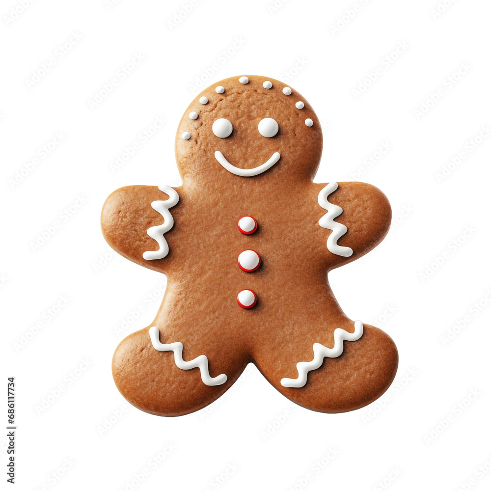 3d Gingerbread Man Merry Christmas Cookie isolated on transparent background 3d Gingerbread Man Merry Christmas Cookie isolated on transparent background