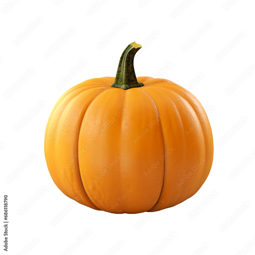 Obraz premium 3d Orange Pumpkin isolated on transparent background