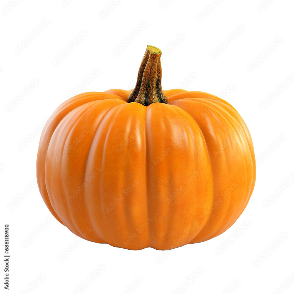 Obraz premium 3d Orange Pumpkin isolated on transparent background